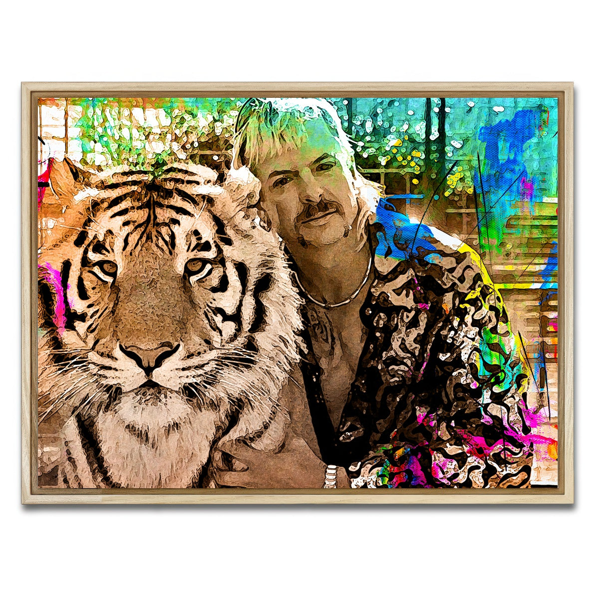 AUTO-MOCKUP WHITE | Tiger King | 1 Piece | Natural Framed Canvas | group=4x3