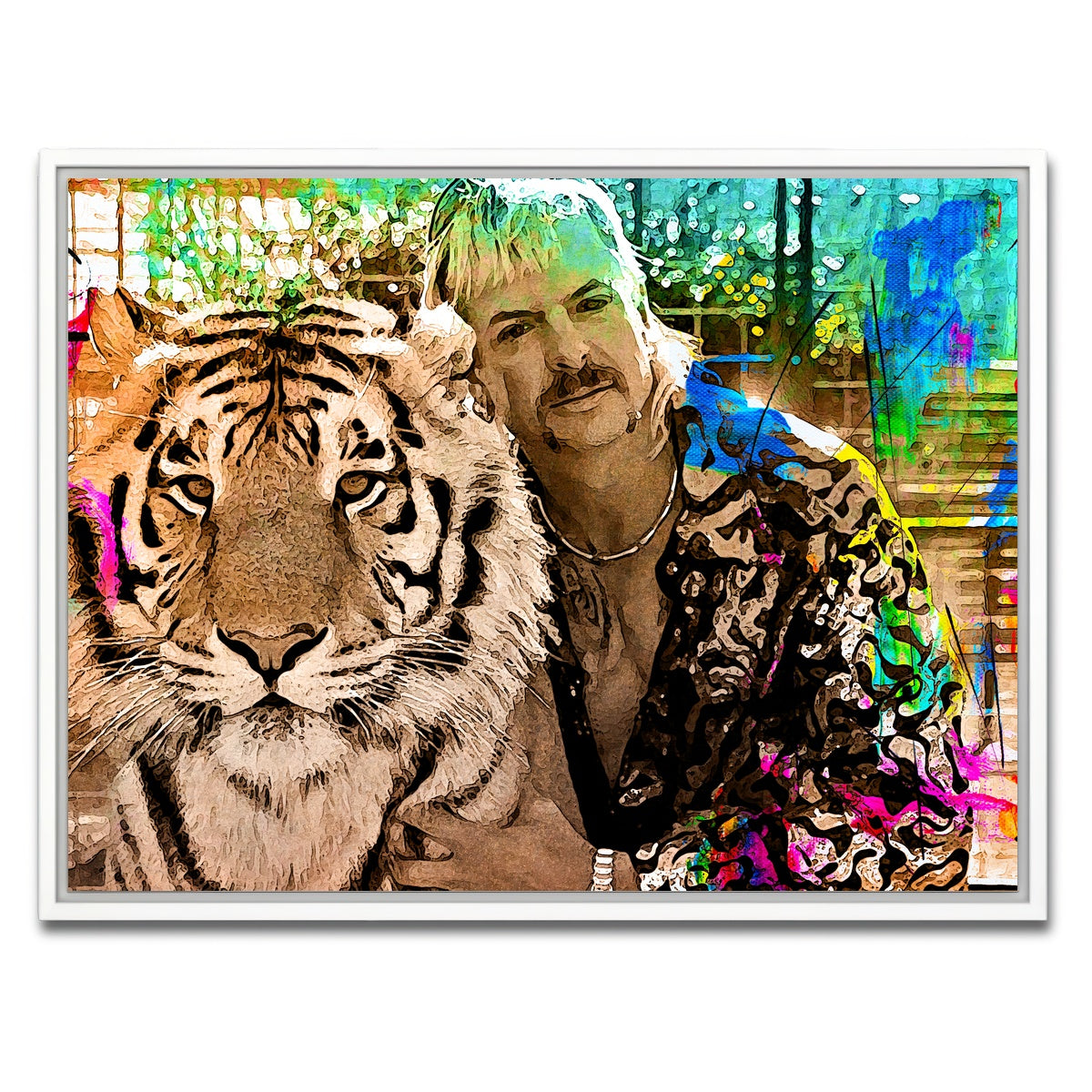 AUTO-MOCKUP WHITE | Tiger King | 1 Piece | White Framed Canvas | group=4x3