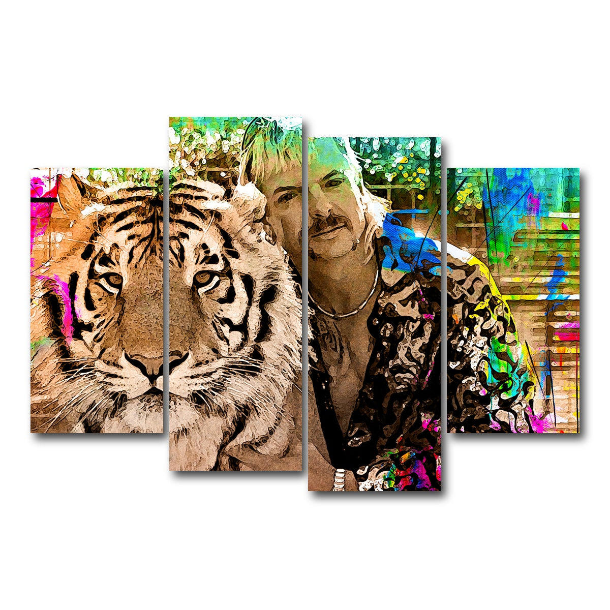 AUTO-MOCKUP WHITE | Tiger King | 4 Piece | Gallery Wrap Canvas | group=4_short