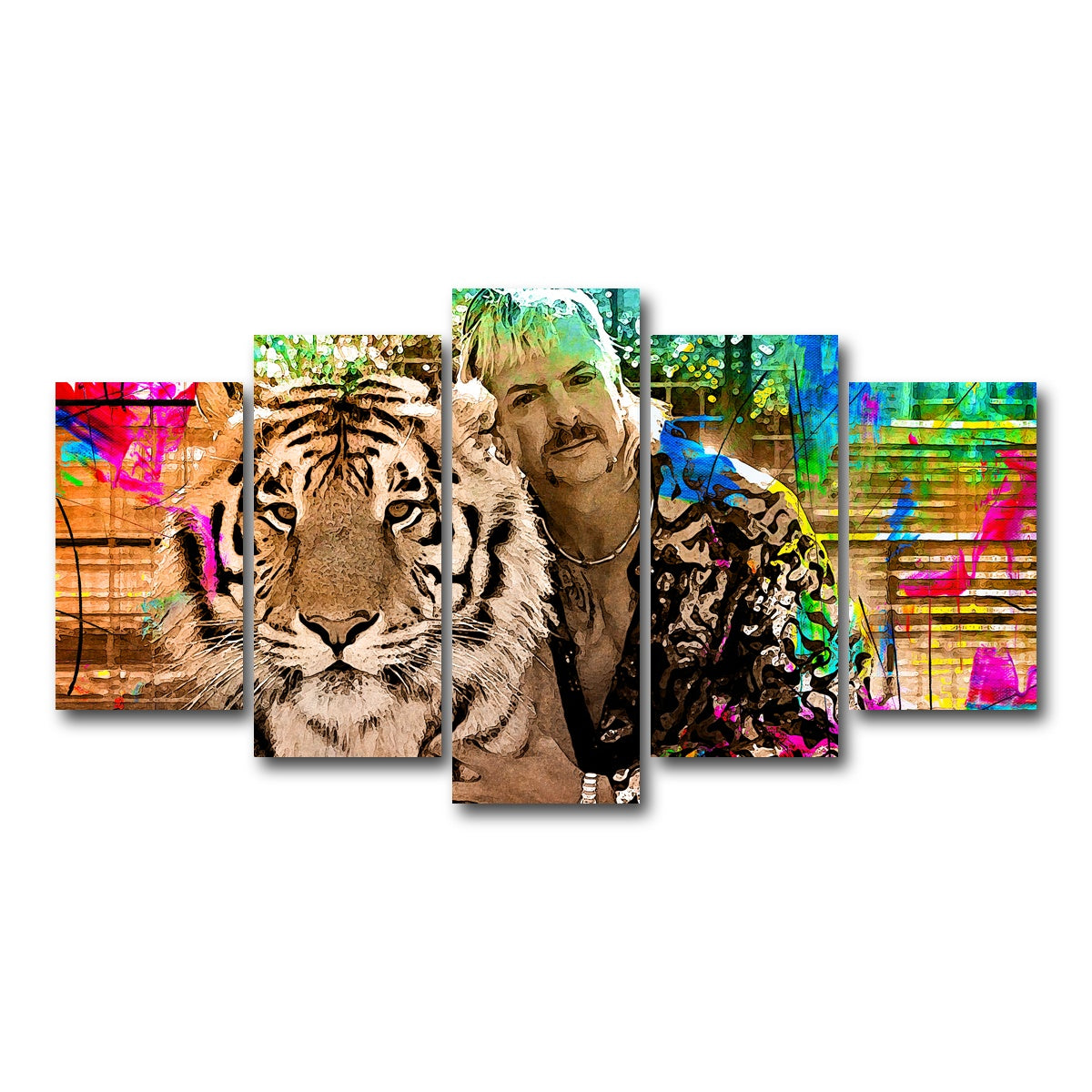 AUTO-MOCKUP WHITE | Tiger King | 5 Piece | Gallery Wrap Canvas | group=5_normal