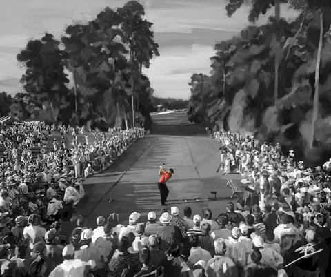 Tiger on the 18th - Masters Wall Art