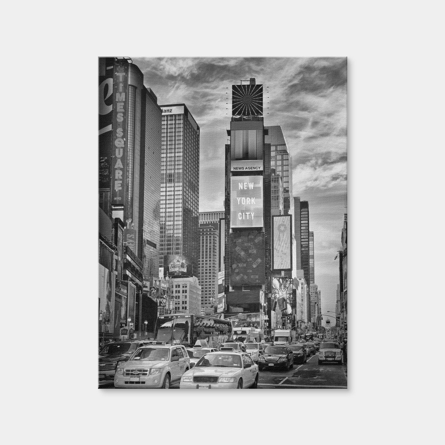 AUTO-MOCKUP WHITE | Times Square Monochrome | 1 Piece | Gallery Wrap | group=3x4