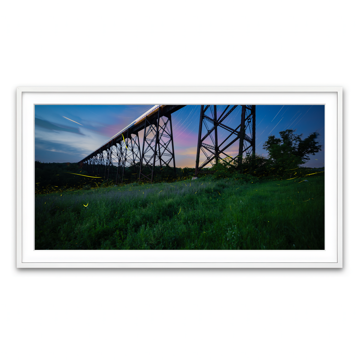 Framed Print 2x1 White