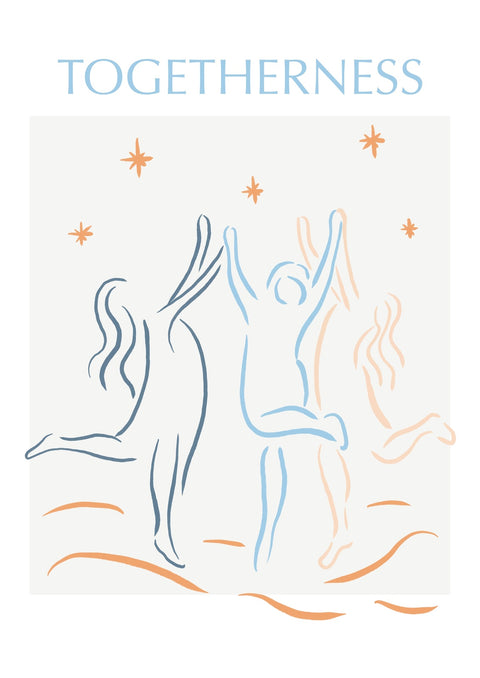 Togetherness Blue Wall Art