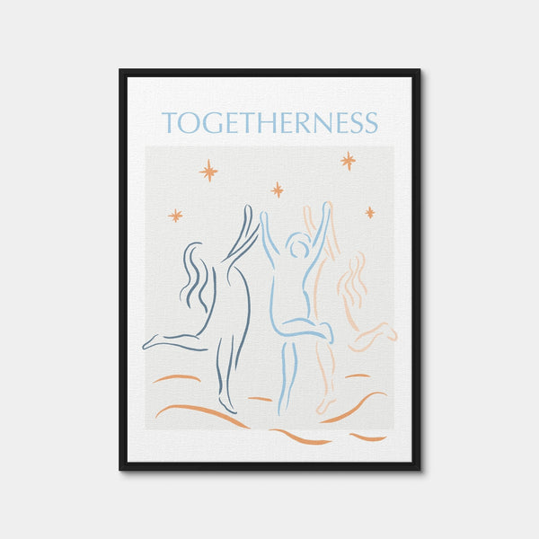Togetherness Blue Wall Art — Framed Canvas Format preview