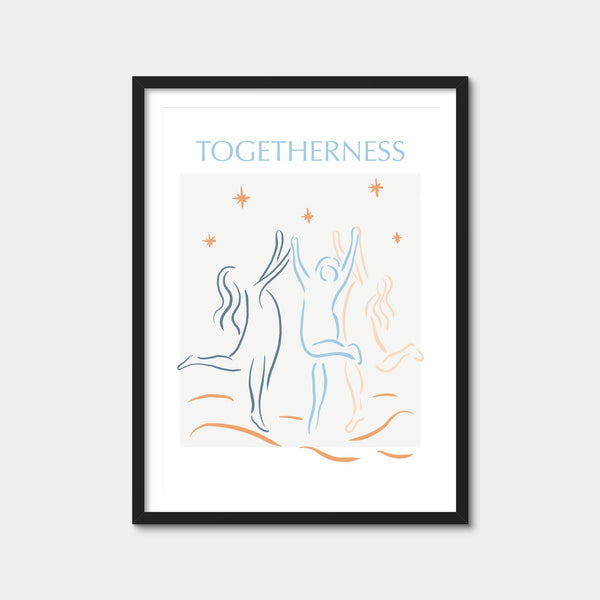 Togetherness Blue Wall Art — Framed Print Format preview