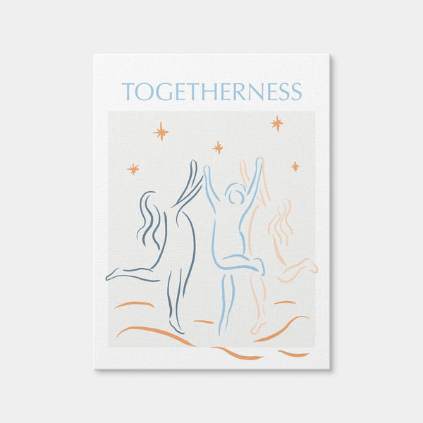Togetherness Blue Wall Art — Canvas Wrap Format preview