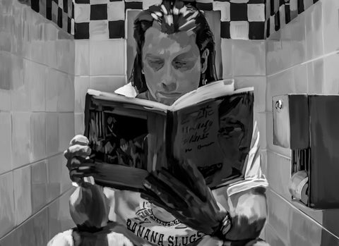 Toilet Reading Wall Art