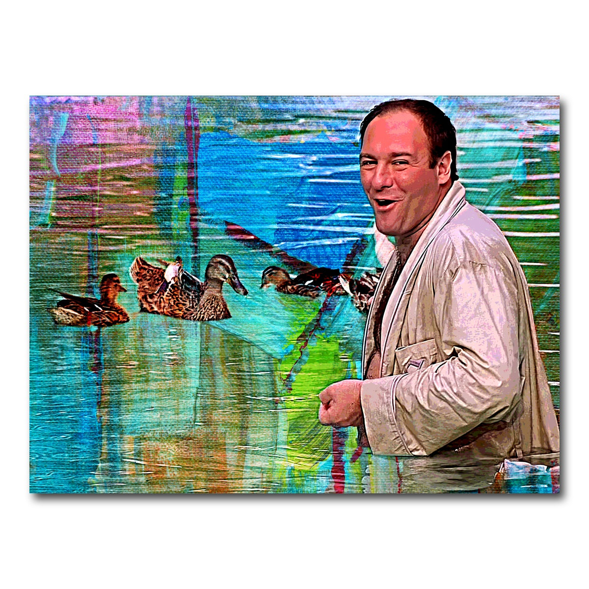 AUTO-MOCKUP WHITE | Tony Soprano Ducks | 1 Piece | Gallery Wrap Canvas | group=4x3