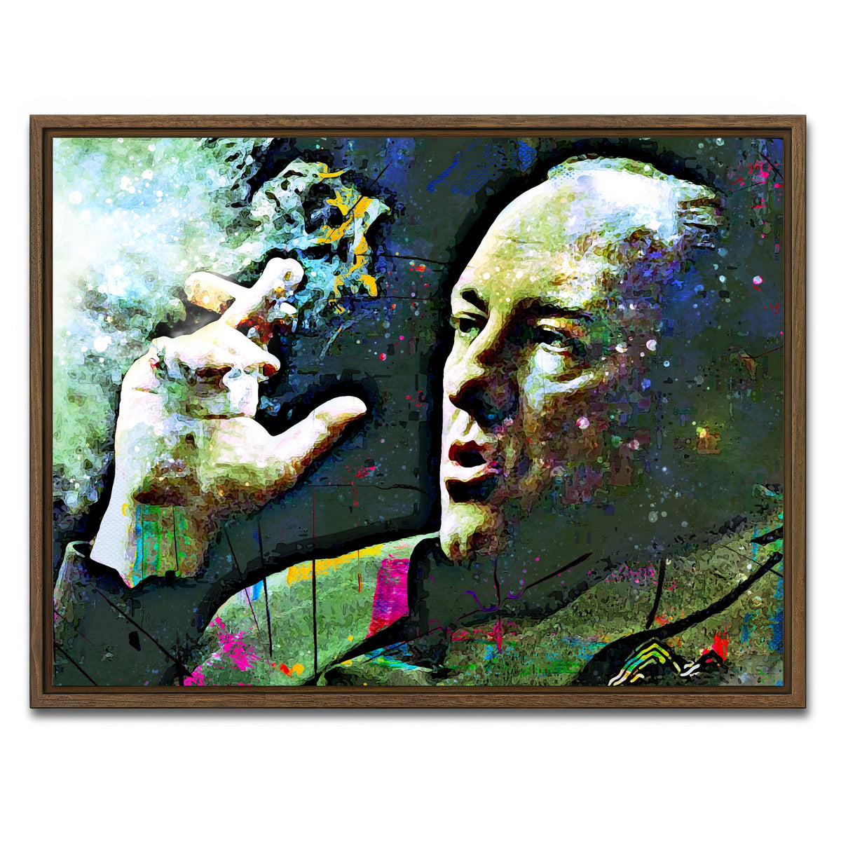 AUTO-MOCKUP WHITE | Tony Soprano | 1 Piece | Walnut Frame | group=4x3