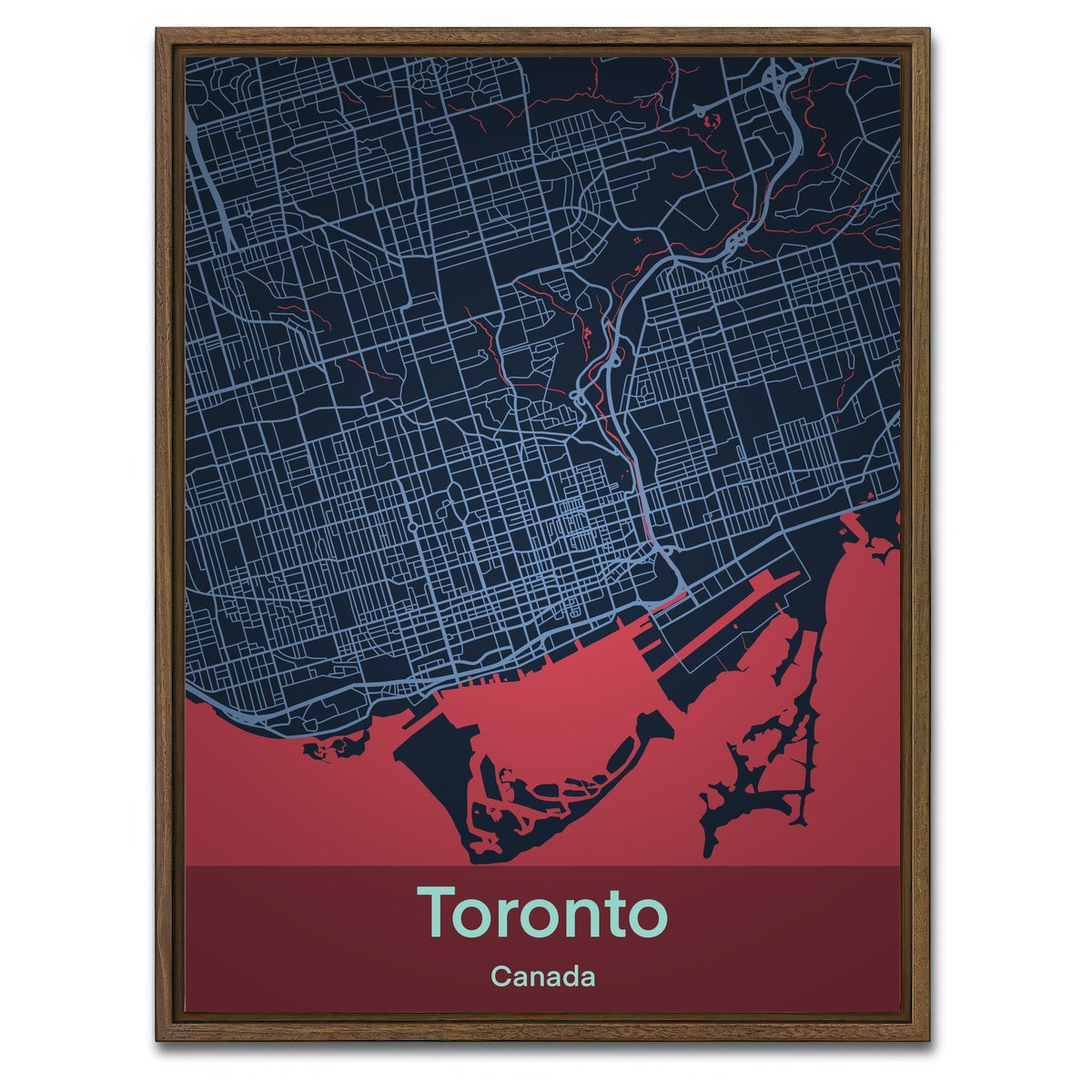 AUTO-MOCKUP WHITE | Toronto | 1 Piece | Walnut Framed Canvas | group=3x4
