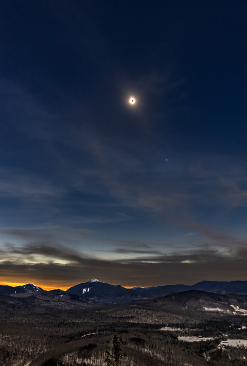 Total Solar Eclipse and the Adirondacks Wall Art