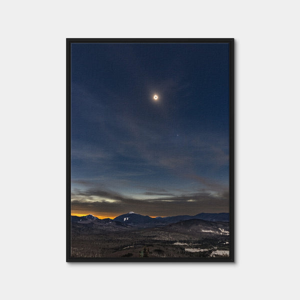 Total Solar Eclipse and the Adirondacks Wall Art — Framed Canvas Format preview