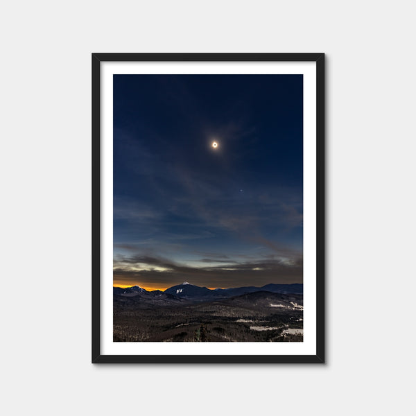Total Solar Eclipse and the Adirondacks Wall Art — Framed Print Format preview