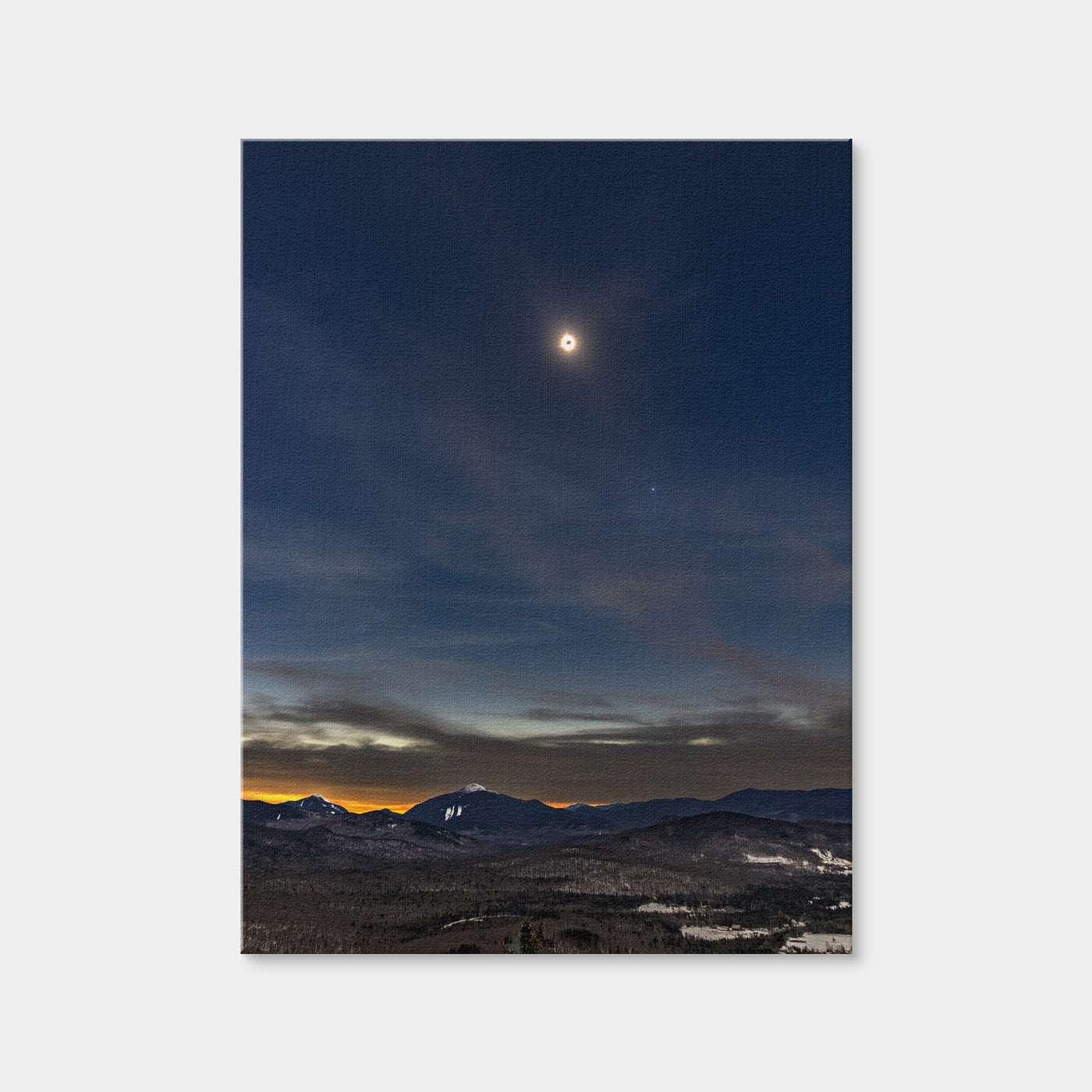 AUTO-MOCKUP WHITE | Total Solar Eclipse and the Adirondacks | 1 Piece | Gallery Wrap | group=3x4