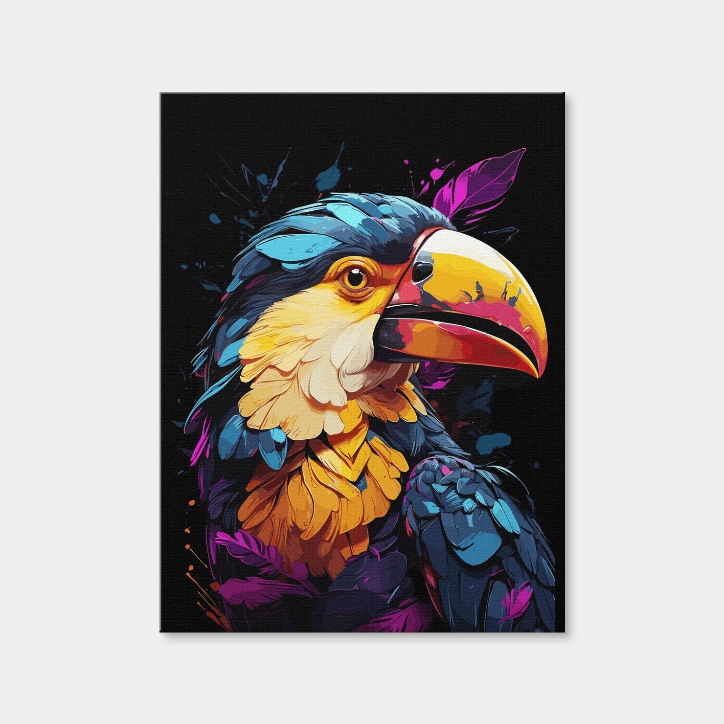 AUTO-MOCKUP WHITE | Toucan Animal Colorful | 1 Piece | Gallery Wrap | group=3x4