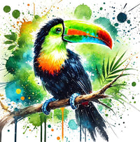 Toucan Paint Drip Wall Art