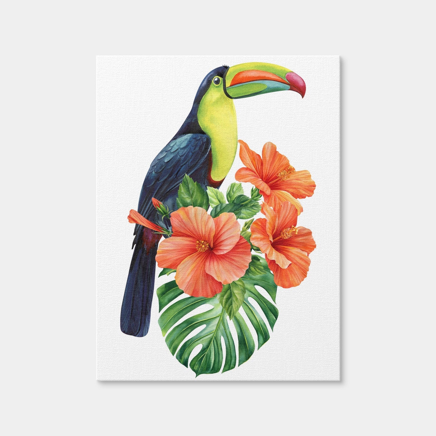 AUTO-MOCKUP WHITE | Toucan Vintage Orange | 1 Piece | Gallery Wrap Canvas | group=3x4