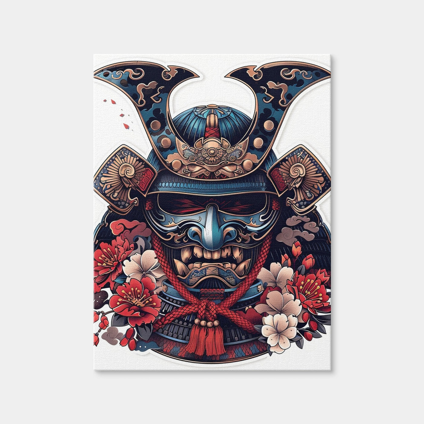 AUTO-MOCKUP WHITE | Traditional Japanese Samurai Mask | 1 Piece | Gallery Wrap Canvas | group=3x4