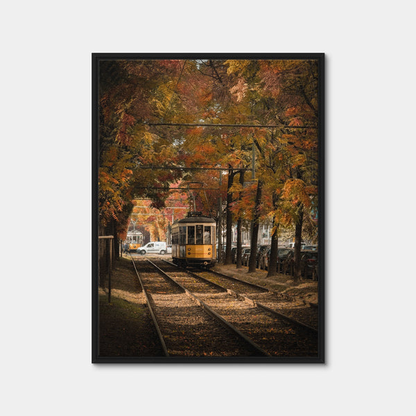 Tram in Autumn Wall Art — Framed Canvas Format preview