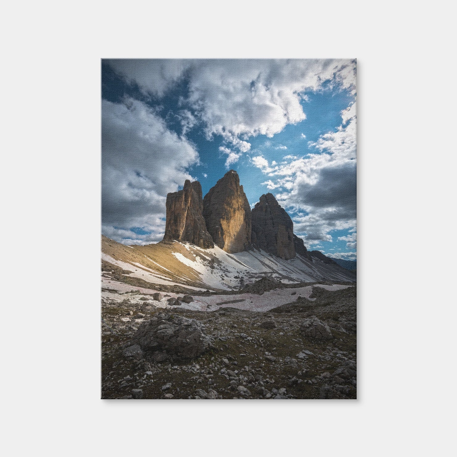 AUTO-MOCKUP WHITE | Tre Cime di Lavaredo | 1 Piece | Gallery Wrap | group=3x4
