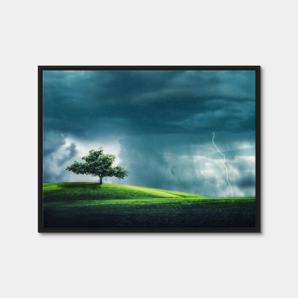 Tree Alone Wall Art — Framed Canvas Format preview