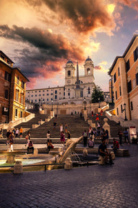 Trinita dei Monti and Piazza di Spagna Wall Art