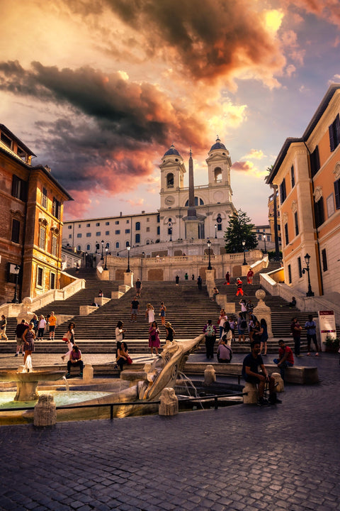 Trinita dei Monti and Piazza di Spagna Wall Art