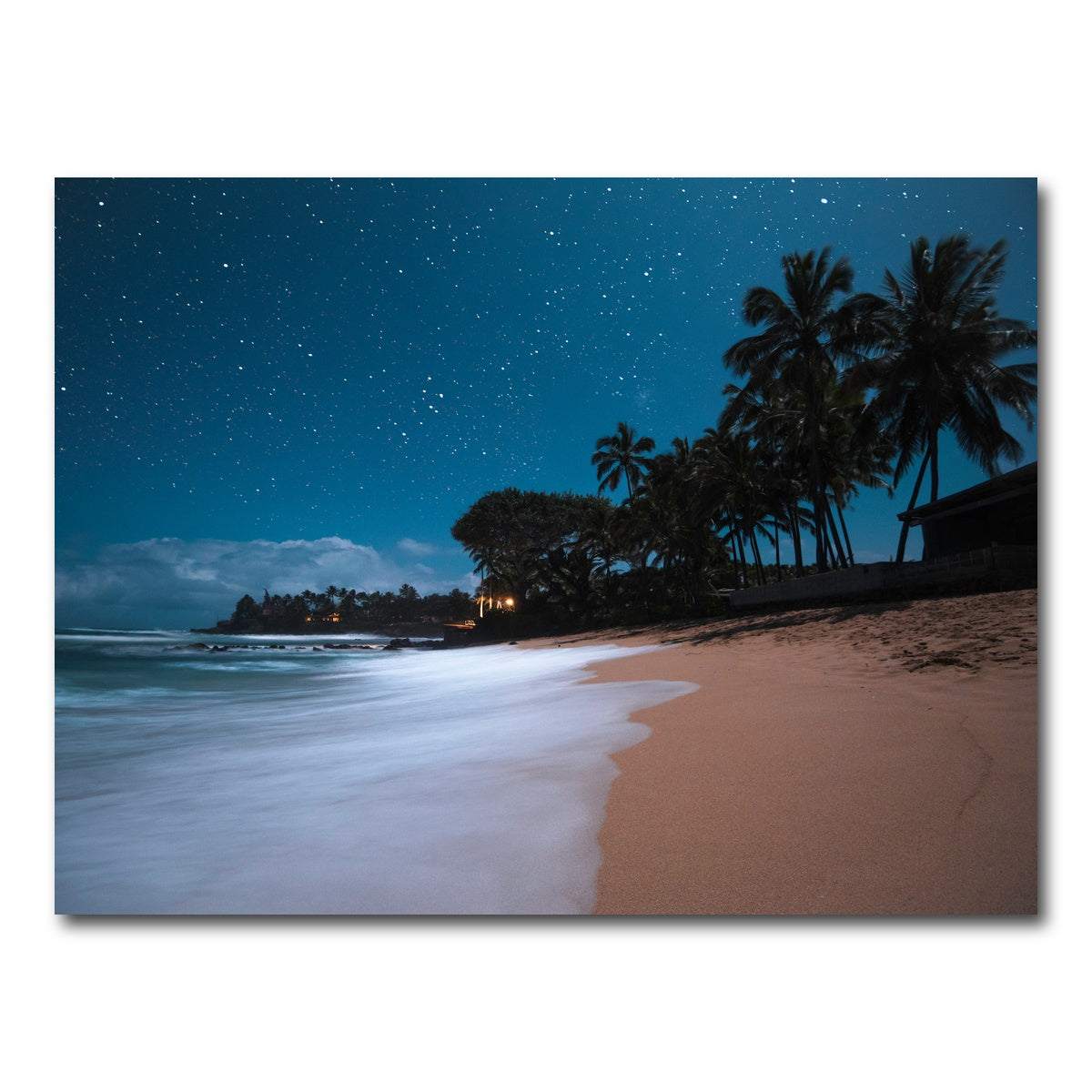 AUTO-MOCKUP WHITE | Tropical Beach Night | 1 Piece | Gallery Wrap Canvas | group=4x3