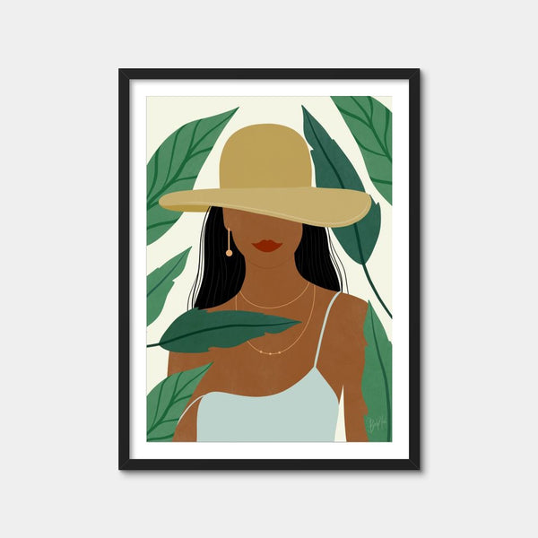 Tropical Girl Wall Art — Framed Print Format preview