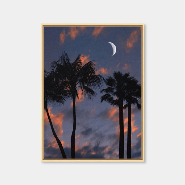 Tropical Night Wall Art — Framed Canvas Format preview
