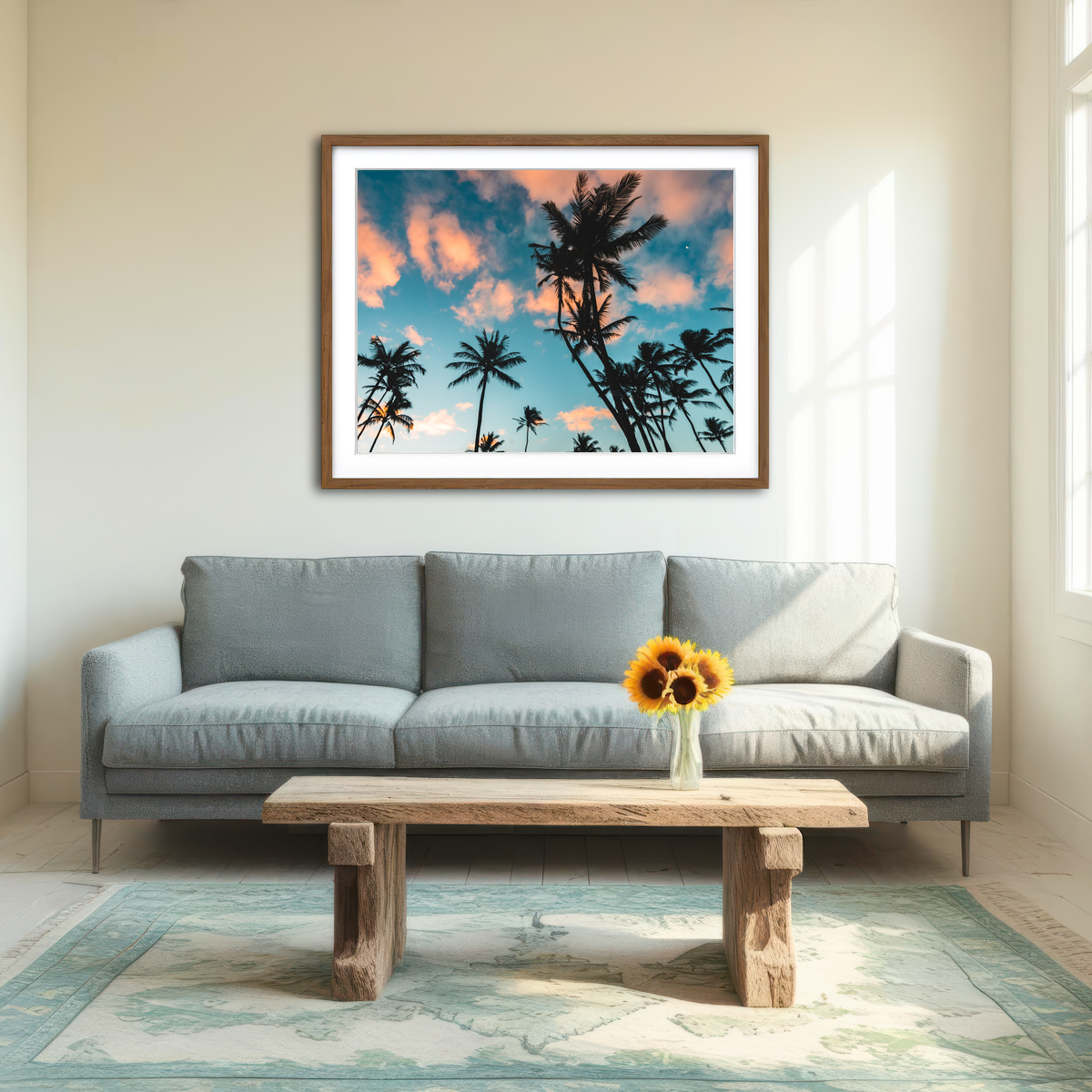 AUTO-MOCKUP ROOM | Tropical Sunrise Wall Art