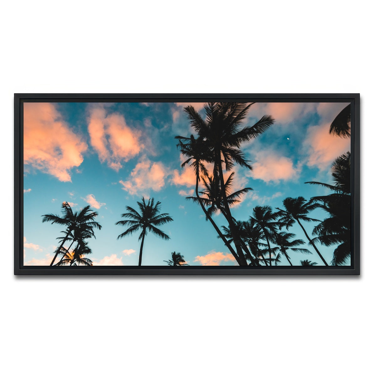 AUTO-MOCKUP WHITE | Tropical Sunrise | 1 Piece | Black Framed Canvas | group=2x1