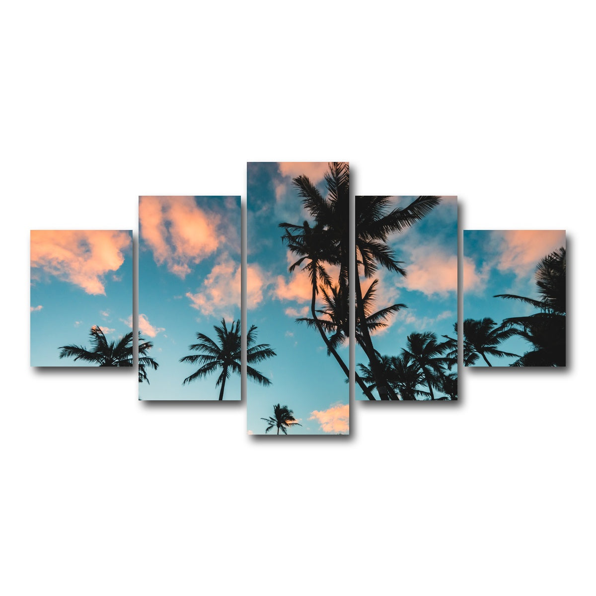 AUTO-MOCKUP WHITE | Tropical Sunrise | 5 Piece | Gallery Wrap Canvas | group=5_short
