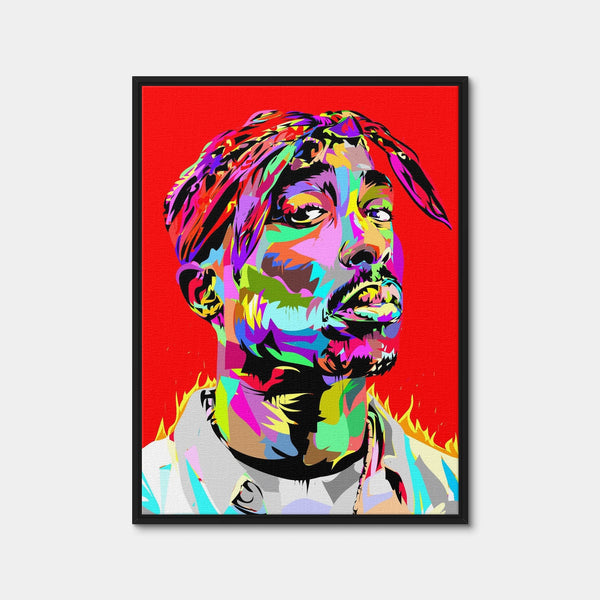 Tupac Red Wall Art — Framed Canvas Format preview