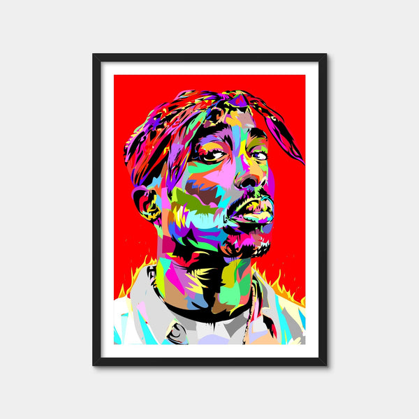 Tupac Red Wall Art — Framed Print Format preview