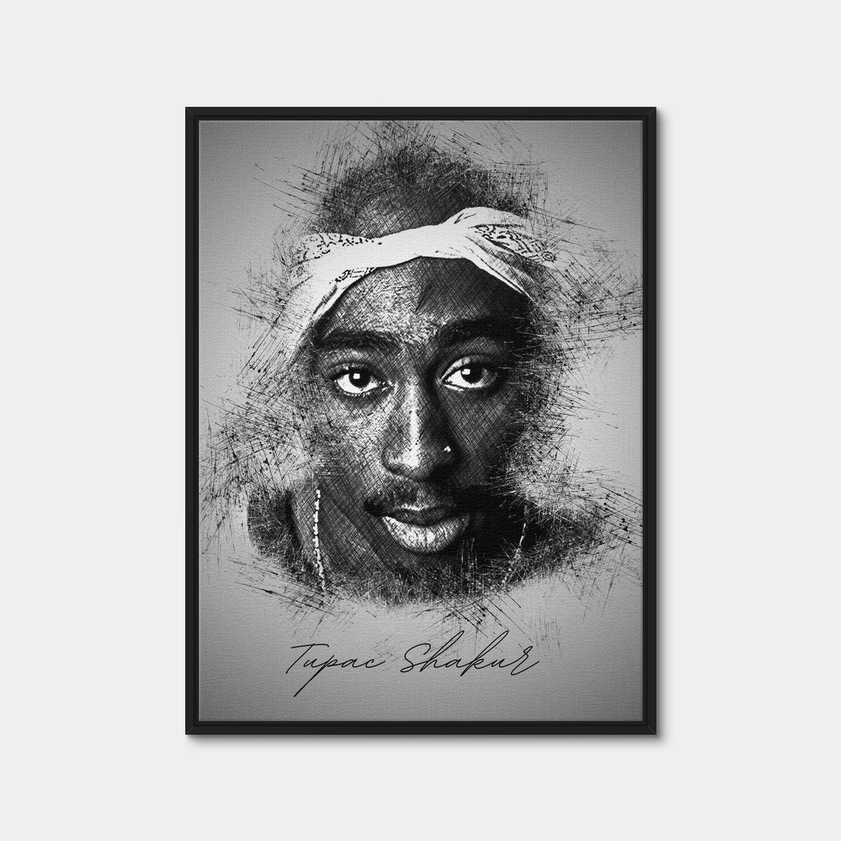 Tupac Shakur Sketch Wall Art
