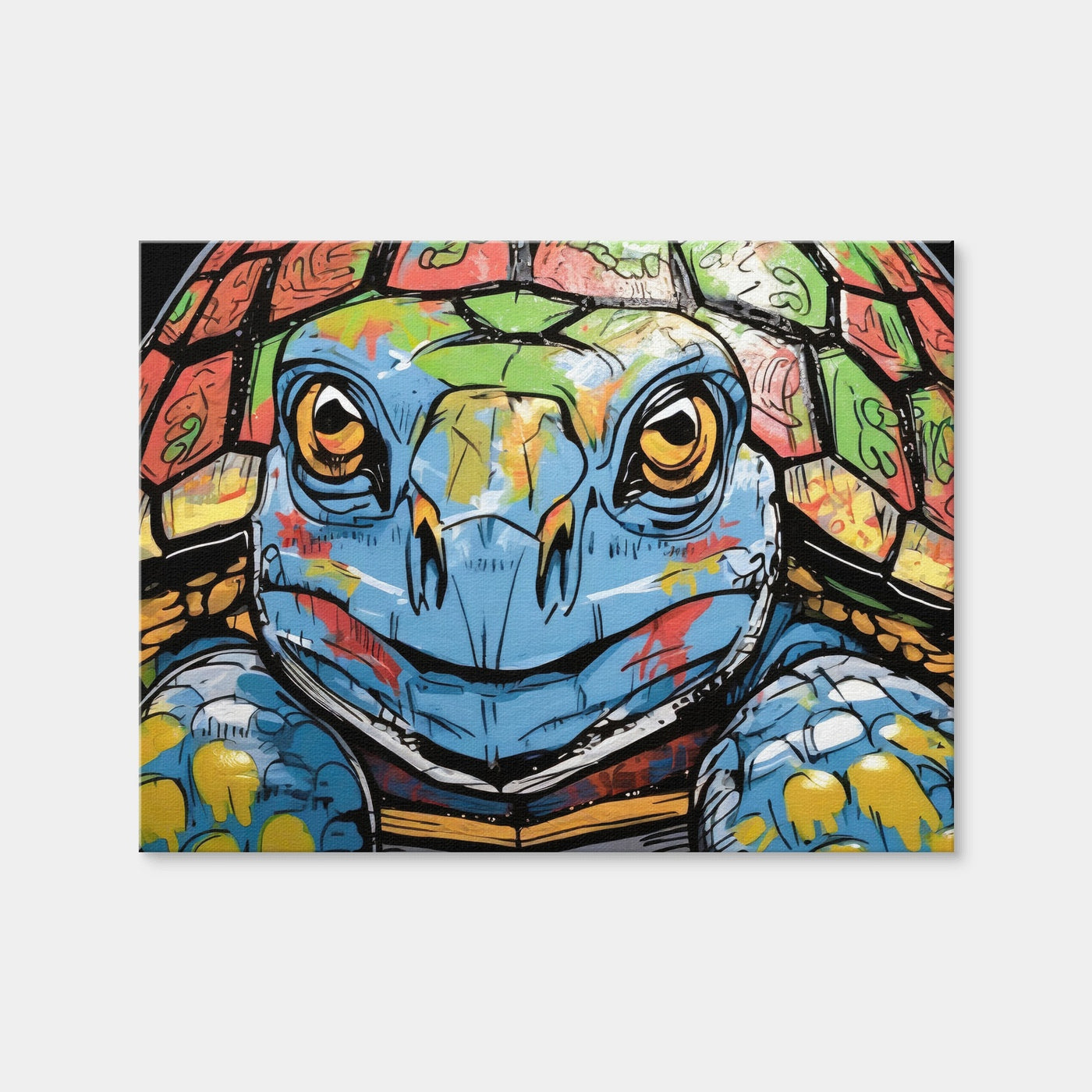 AUTO-MOCKUP WHITE | Turtle Graffiti | 1 Piece | Gallery Wrap Canvas | group=4x3