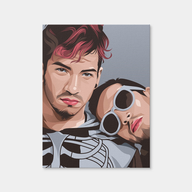 AUTO-MOCKUP WHITE | Twenty One Pilots Band | 1 Piece | Gallery Wrap | group=3x4