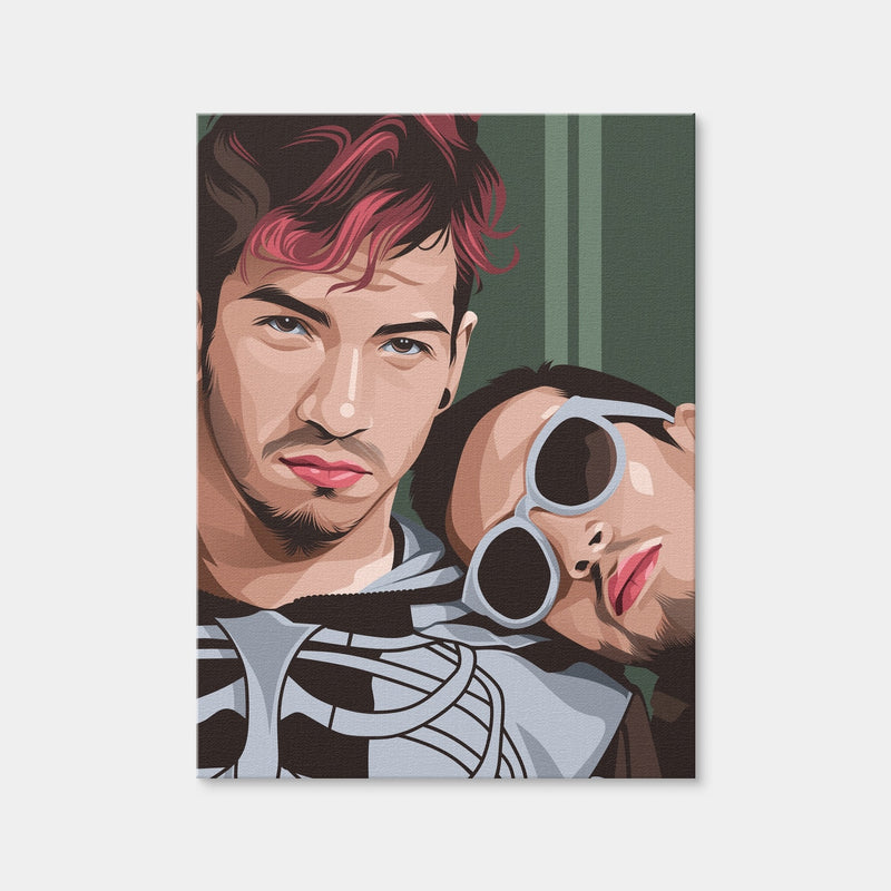 AUTO-MOCKUP WHITE | Twenty One Pilots Green | 1 Piece | Gallery Wrap | group=3x4