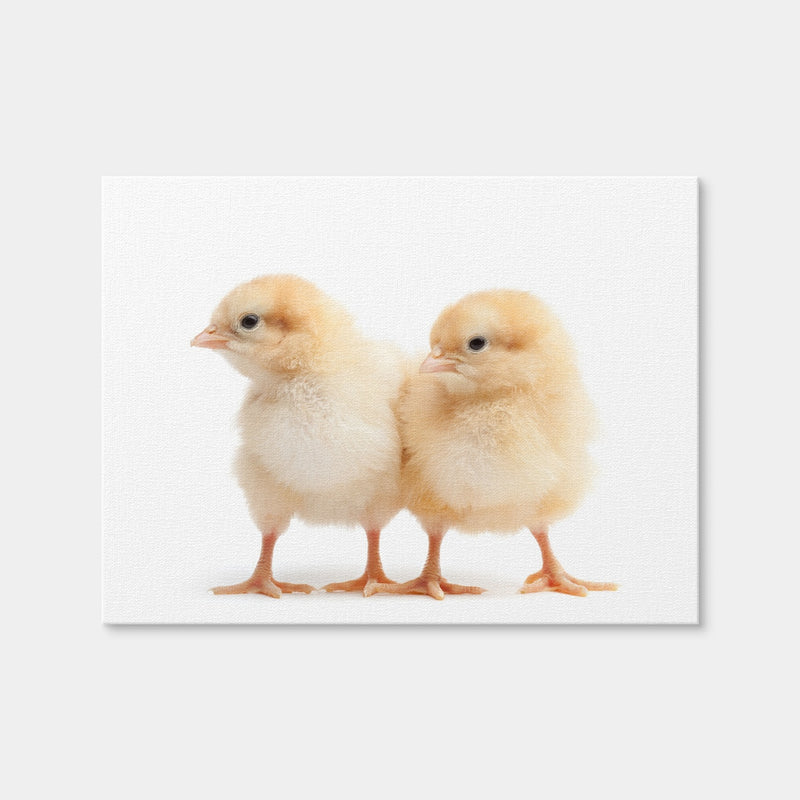 AUTO-MOCKUP WHITE | Two Baby Chickens | 1 Piece | Gallery Wrap Canvas | group=4x3