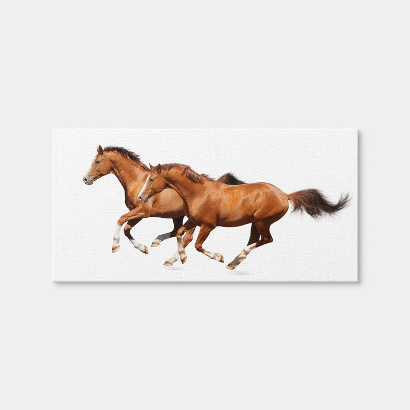 AUTO-MOCKUP WHITE | Two Sorrel Horses | 1 Piece | Gallery Wrap | group=2x1