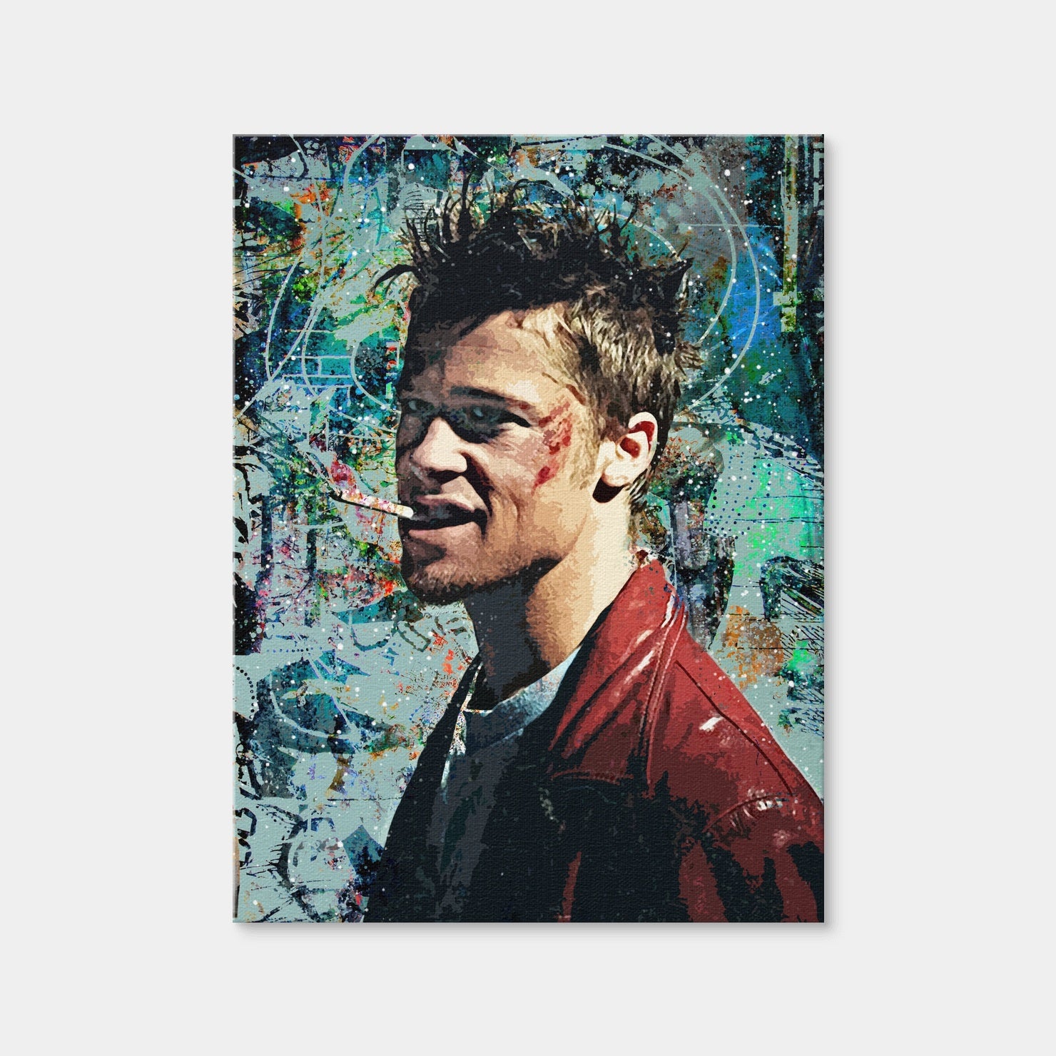 AUTO-MOCKUP WHITE | Tyler Durden Graffiti | 1 Piece | Gallery Wrap | group=3x4