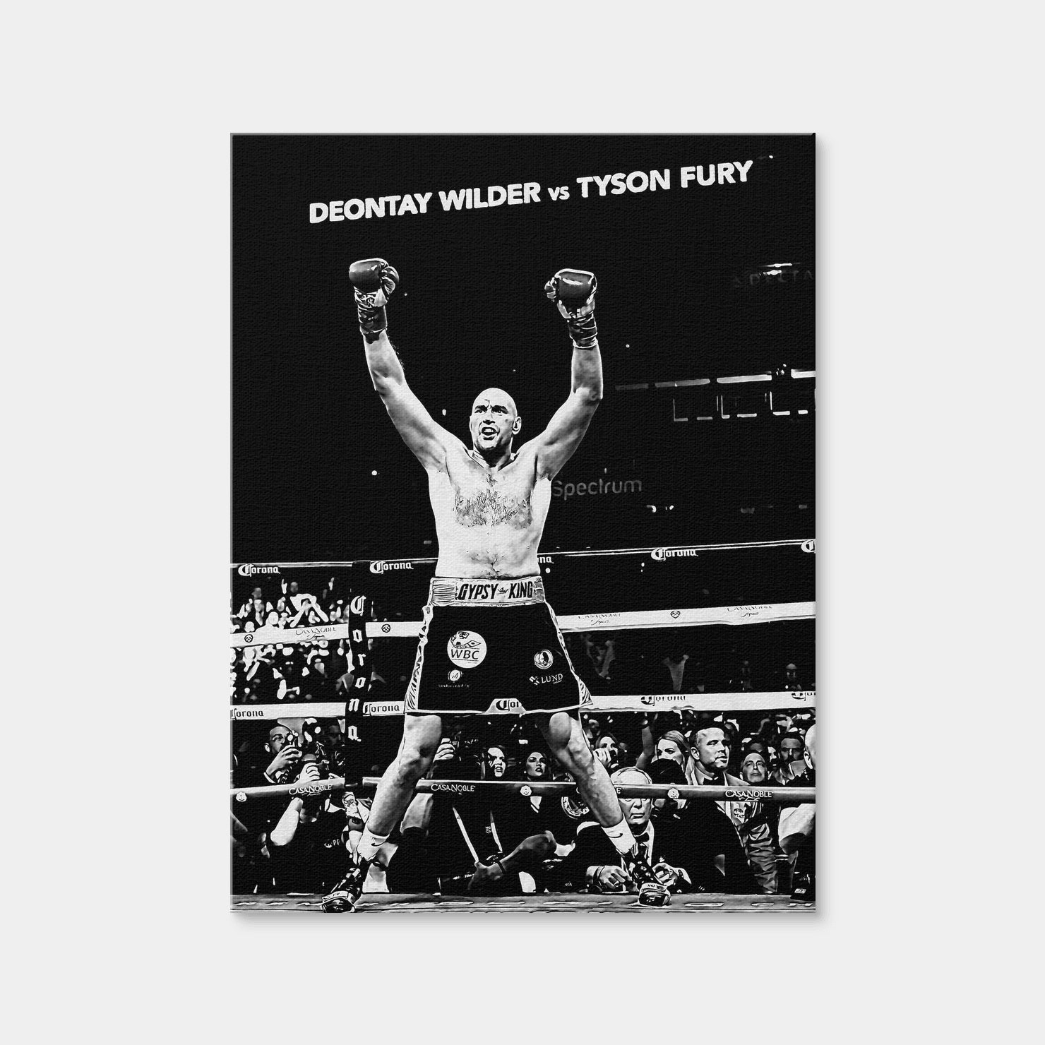 AUTO-MOCKUP WHITE | Tyson Fury Grayscale | 1 Piece | Gallery Wrap Canvas | group=3x4
