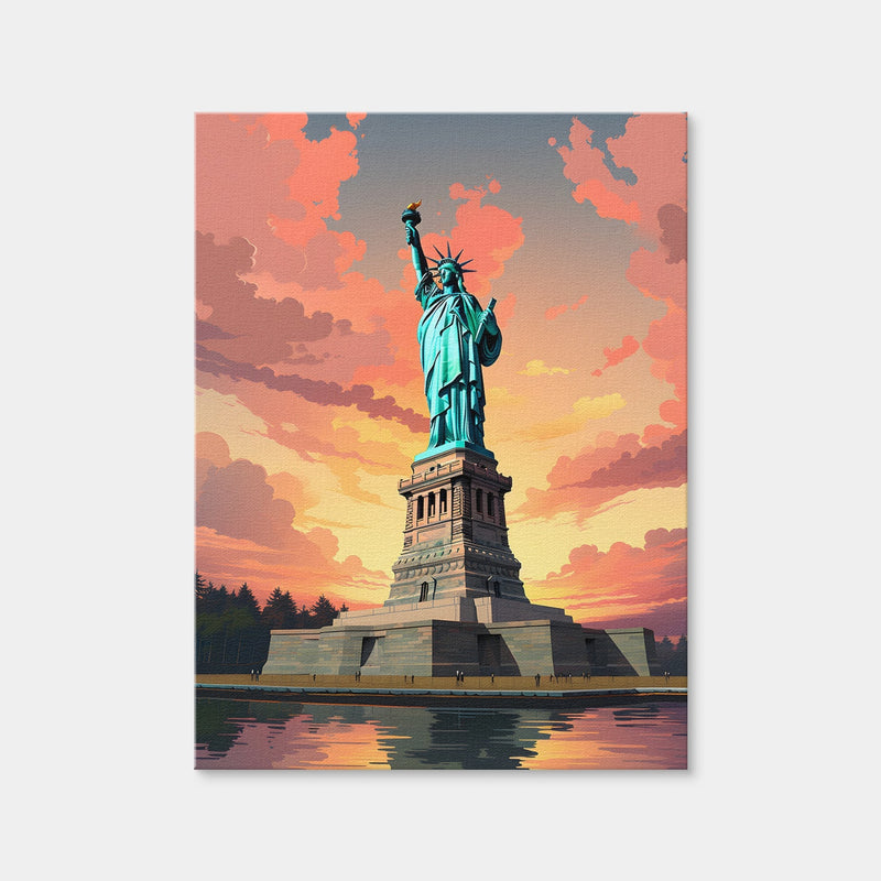 AUTO-MOCKUP WHITE | USA - Statue of Liberty | 1 Piece | Gallery Wrap | group=3x4