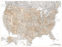 US Map Wall Art