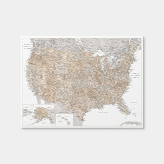 AUTO-MOCKUP WHITE | US Map | 1 Piece | Gallery Wrap | group=4x3