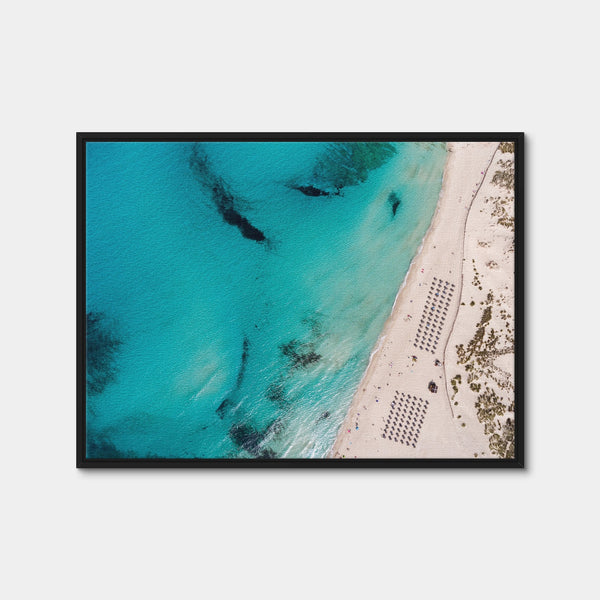 Umbrella Beach Wall Art — Framed Canvas Format preview