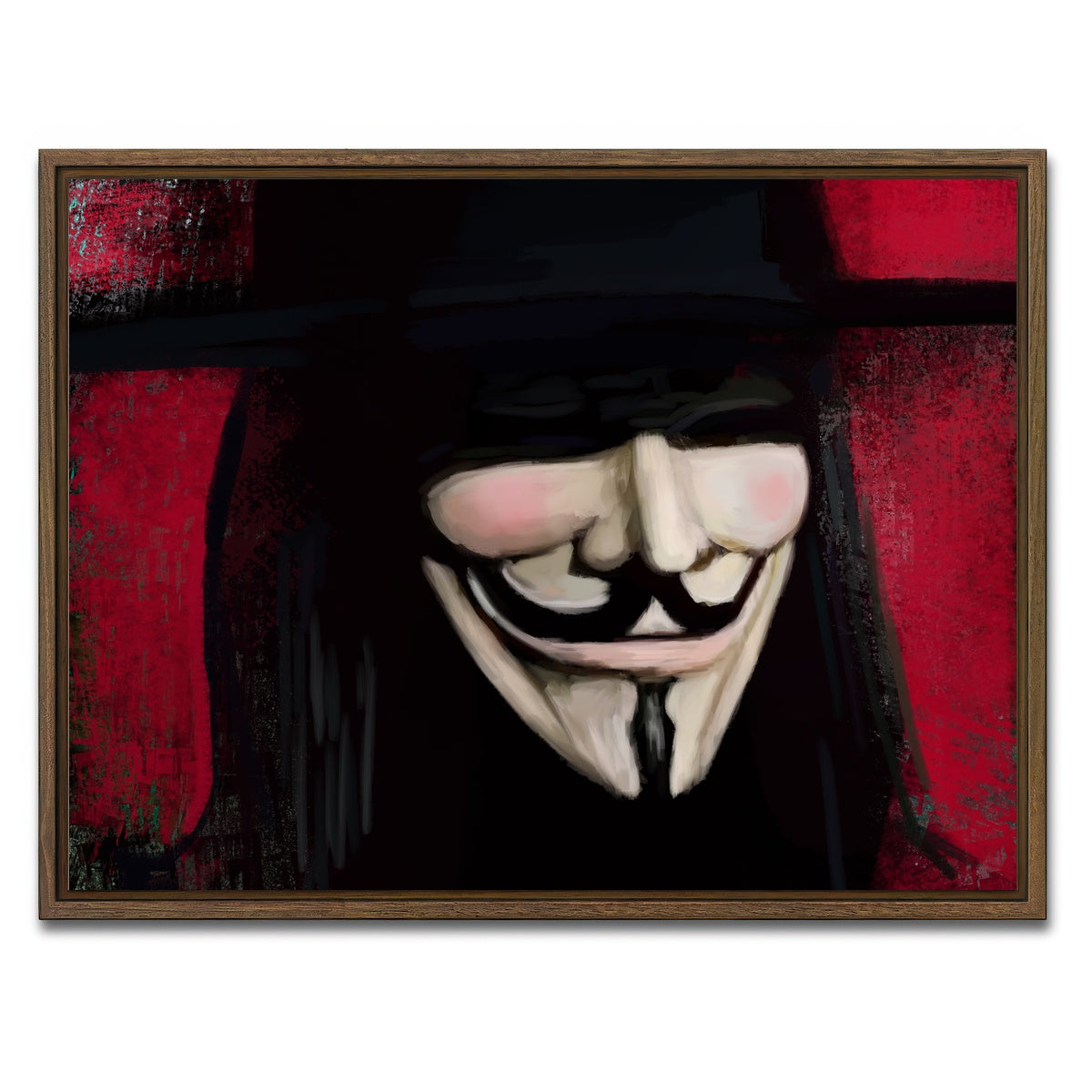 AUTO-MOCKUP WHITE | V Close Up | 1 Piece | Walnut Framed Canvas | group=4x3