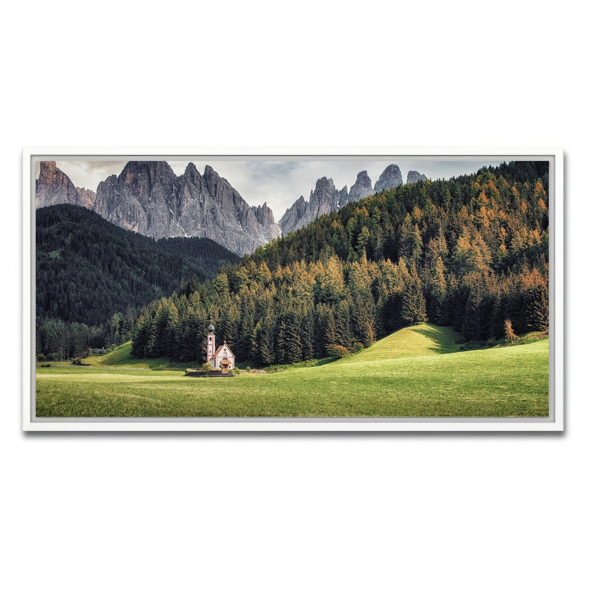 AUTO-MOCKUP WHITE | Val Di Funes | 1 Piece | White Framed Canvas | group=2x1